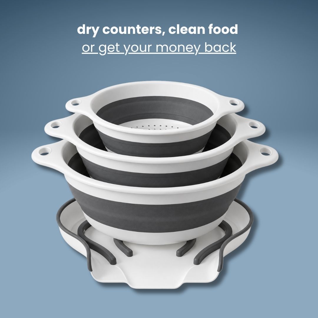 Drainora - over-sink colander set