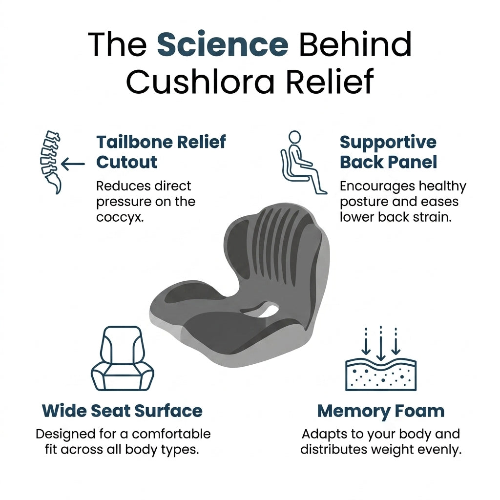 cushlora - back support seat cushion